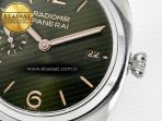 PAM1386 Radiomir 40mm TTF 1:1 Best Edition Green Dial on Brown Leather Strap P900 - Görsel 12