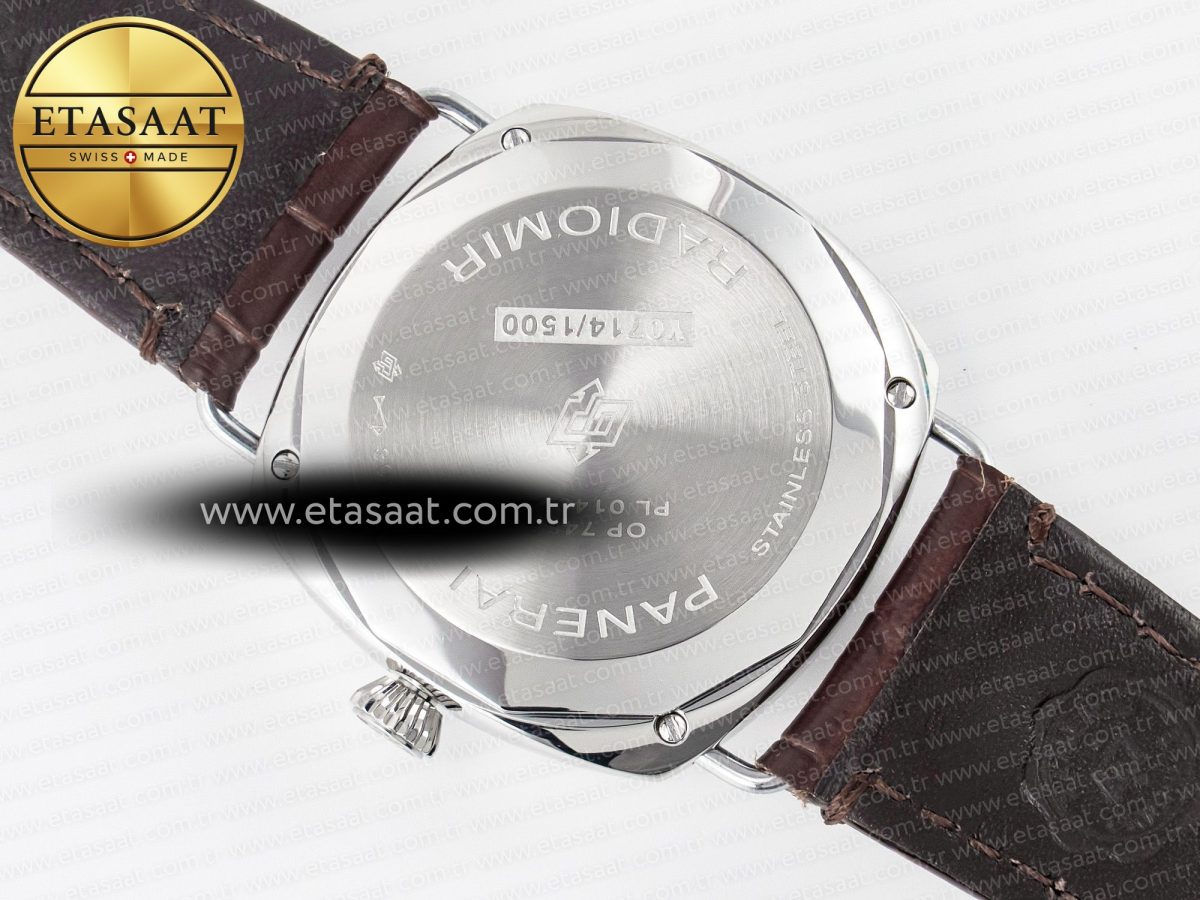 PAM1386 Radiomir 40mm TTF 1:1 Best Edition Green Dial on Brown Leather Strap P900 - Görsel 14