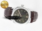PAM1386 Radiomir 40mm TTF 1:1 Best Edition Green Dial on Brown Leather Strap P900 - Görsel 9