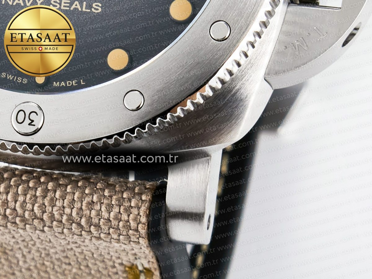 PAM1518 Submersible 44mm VSF 1:1 Best Edition Gray Ombre Dial on Camouflage Strap P900 - Görsel 13