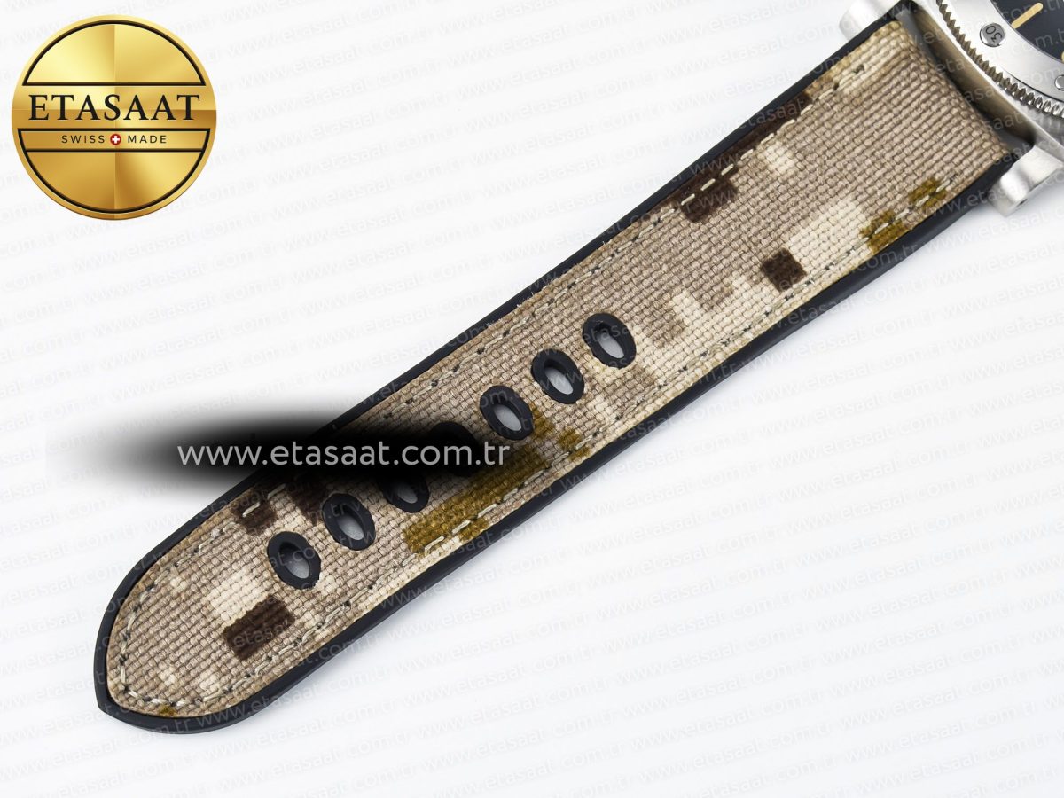 PAM1518 Submersible 44mm VSF 1:1 Best Edition Gray Ombre Dial on Camouflage Strap P900 - Görsel 25