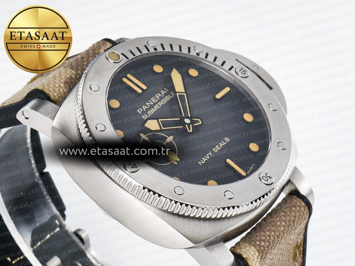 PAM1518 Submersible 44mm VSF 1:1 Best Edition Gray Ombre Dial on Camouflage Strap P900 - Görsel 7