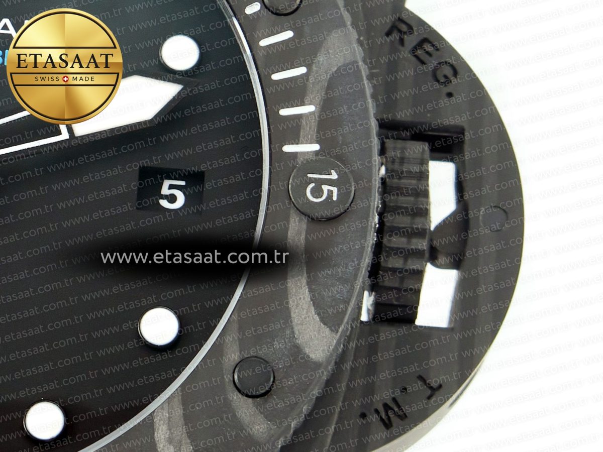 PAM2231 Carbotech 42mm VSF Best Edition Black Dial on Black Rubber Strap P.900 Super Clone - Görsel 11