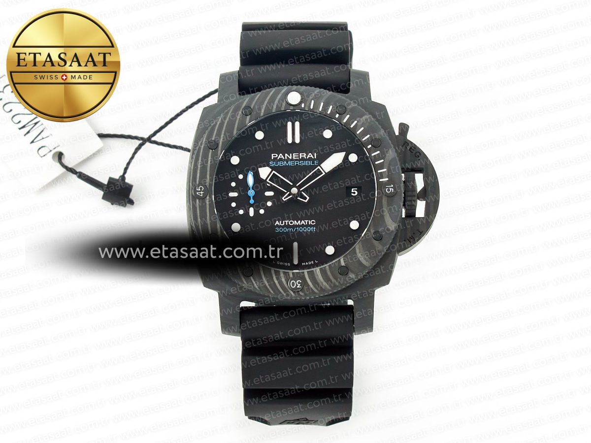 PAM2231 Carbotech 42mm VSF Best Edition Black Dial on Black Rubber Strap P.900 Super Clone - Görsel 3