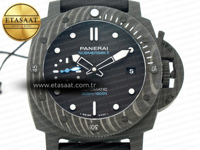 PAM2231 Carbotech 42mm VSF Best Edition Black Dial on Black Rubber Strap P.900 Super Clone - Görsel 4