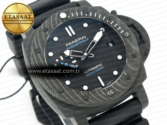 PAM2231 Carbotech 42mm VSF Best Edition Black Dial on Black Rubber Strap P.900 Super Clone - Görsel 5