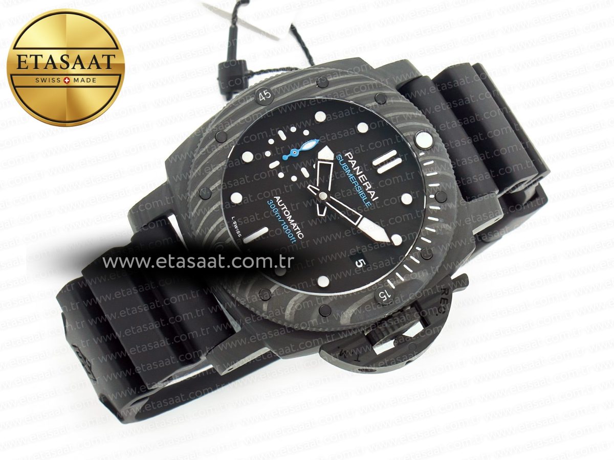 PAM2231 Carbotech 42mm VSF Best Edition Black Dial on Black Rubber Strap P.900 Super Clone - Görsel 8