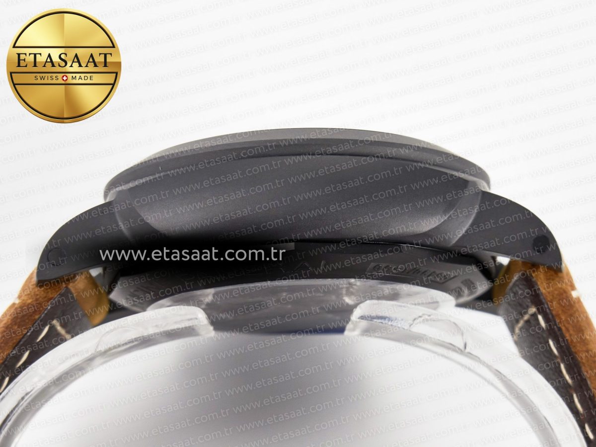 PAM441 Luminor Due VSF Best Edition Black Dial Black Carbon Bezel on Brown Asso Strap AXXXIV - Görsel 15