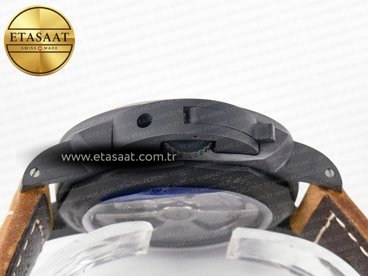 PAM441 Luminor Due VSF Best Edition Black Dial Black Carbon Bezel on Brown Asso Strap AXXXIV - Görsel 16