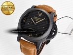 PAM441 Luminor Due VSF Best Edition Black Dial Black Carbon Bezel on Brown Asso Strap AXXXIV - Görsel 2