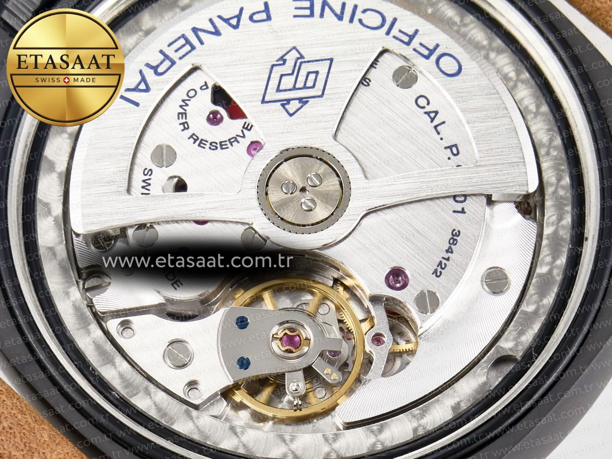 PAM441 Luminor Due VSF Best Edition Black Dial Black Carbon Bezel on Brown Asso Strap AXXXIV - Görsel 21