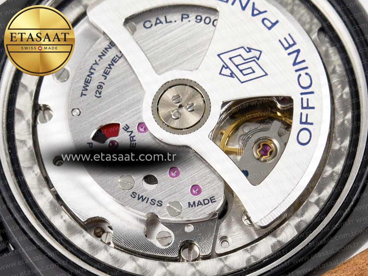 PAM441 Luminor Due VSF Best Edition Black Dial Black Carbon Bezel on Brown Asso Strap AXXXIV - Görsel 25