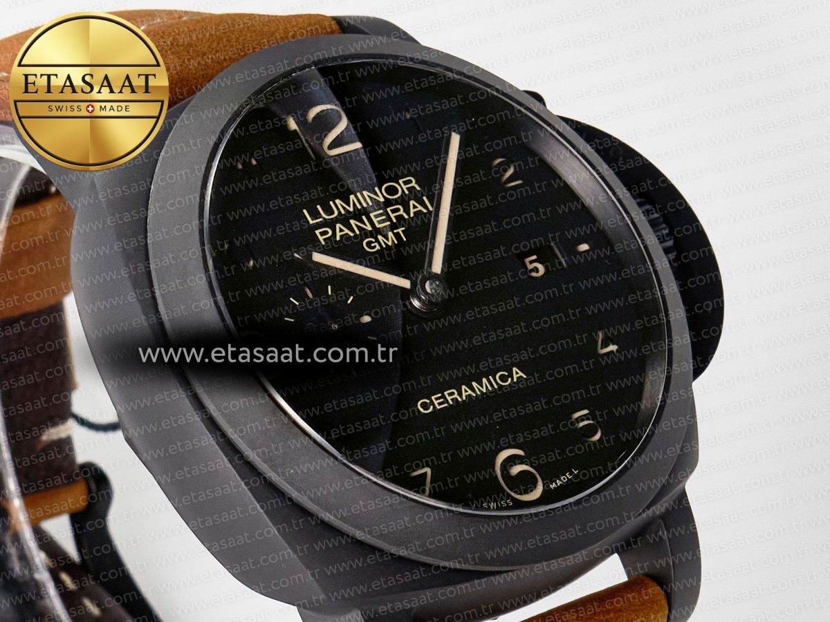 PAM441 Luminor Due VSF Best Edition Black Dial Black Carbon Bezel on Brown Asso Strap AXXXIV - Görsel 5