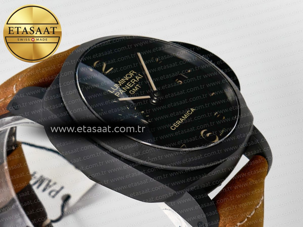 PAM441 Luminor Due VSF Best Edition Black Dial Black Carbon Bezel on Brown Asso Strap AXXXIV - Görsel 7