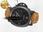PAM441 Luminor Due VSF Best Edition Black Dial Black Carbon Bezel on Brown Asso Strap AXXXIV - Görsel 9