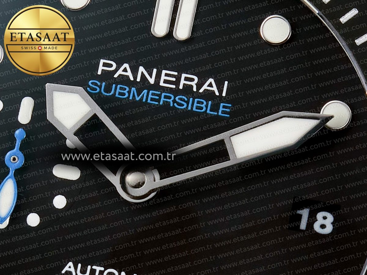 PAM683 Luminor Submersible 42mm VSF Best Edition Black Dial on Rubber Strap P900 Clone - Görsel 12