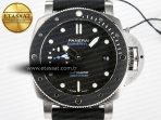 PAM683 Luminor Submersible 42mm VSF Best Edition Black Dial on Rubber Strap P900 Clone - Görsel 4