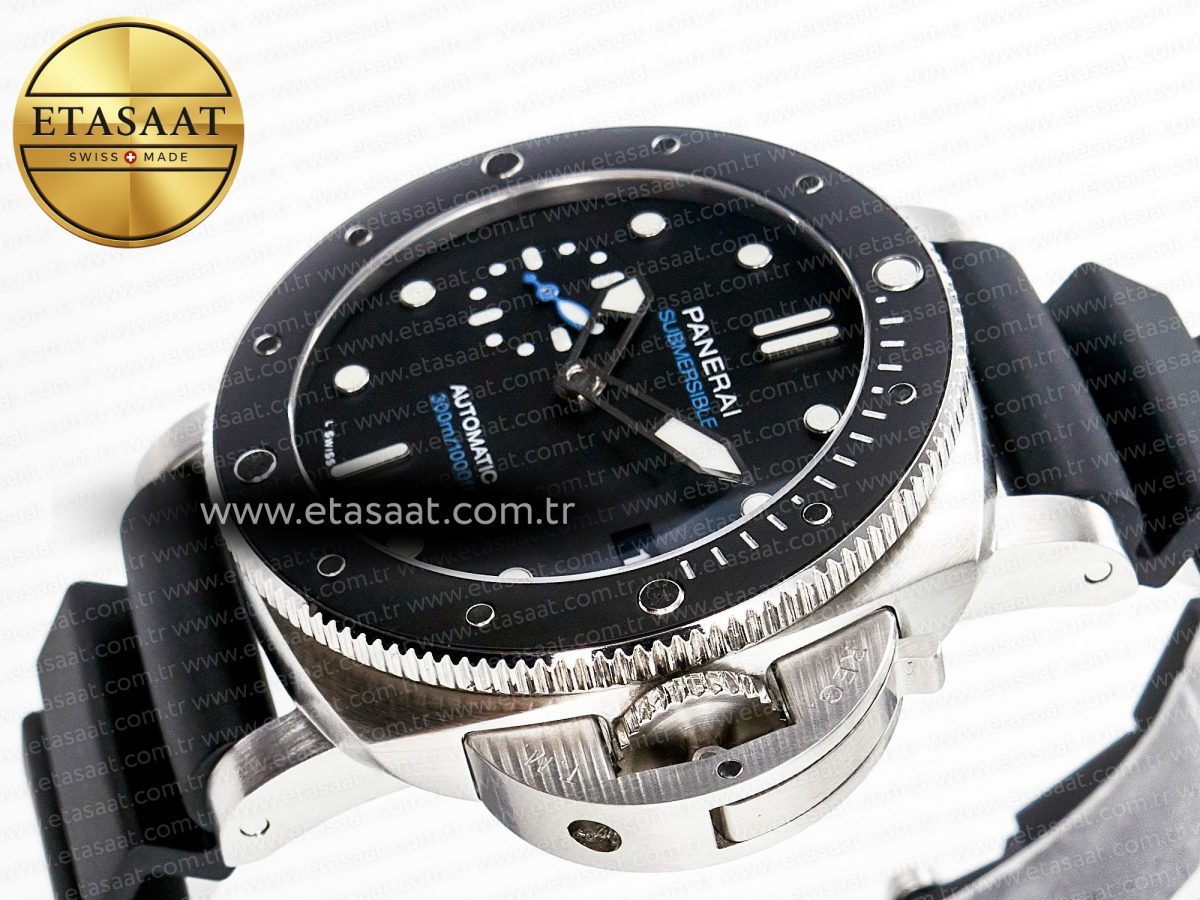 PAM683 Luminor Submersible 42mm VSF Best Edition Black Dial on Rubber Strap P900 Clone - Görsel 6