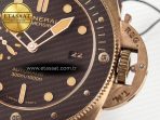 PAM968 V Bronzo VSF 1:1 Best Edition Brown Ceramic Bezel and Dial on Brown Calfskin Strap P.9010 Clone - Görsel 13
