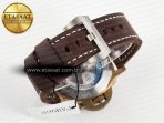 PAM968 V Bronzo VSF 1:1 Best Edition Brown Ceramic Bezel and Dial on Brown Calfskin Strap P.9010 Clone - Görsel 17