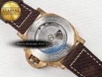 PAM968 V Bronzo VSF 1:1 Best Edition Brown Ceramic Bezel and Dial on Brown Calfskin Strap P.9010 Clone - Görsel 18
