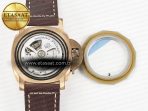 PAM968 V Bronzo VSF 1:1 Best Edition Brown Ceramic Bezel and Dial on Brown Calfskin Strap P.9010 Clone - Görsel 19