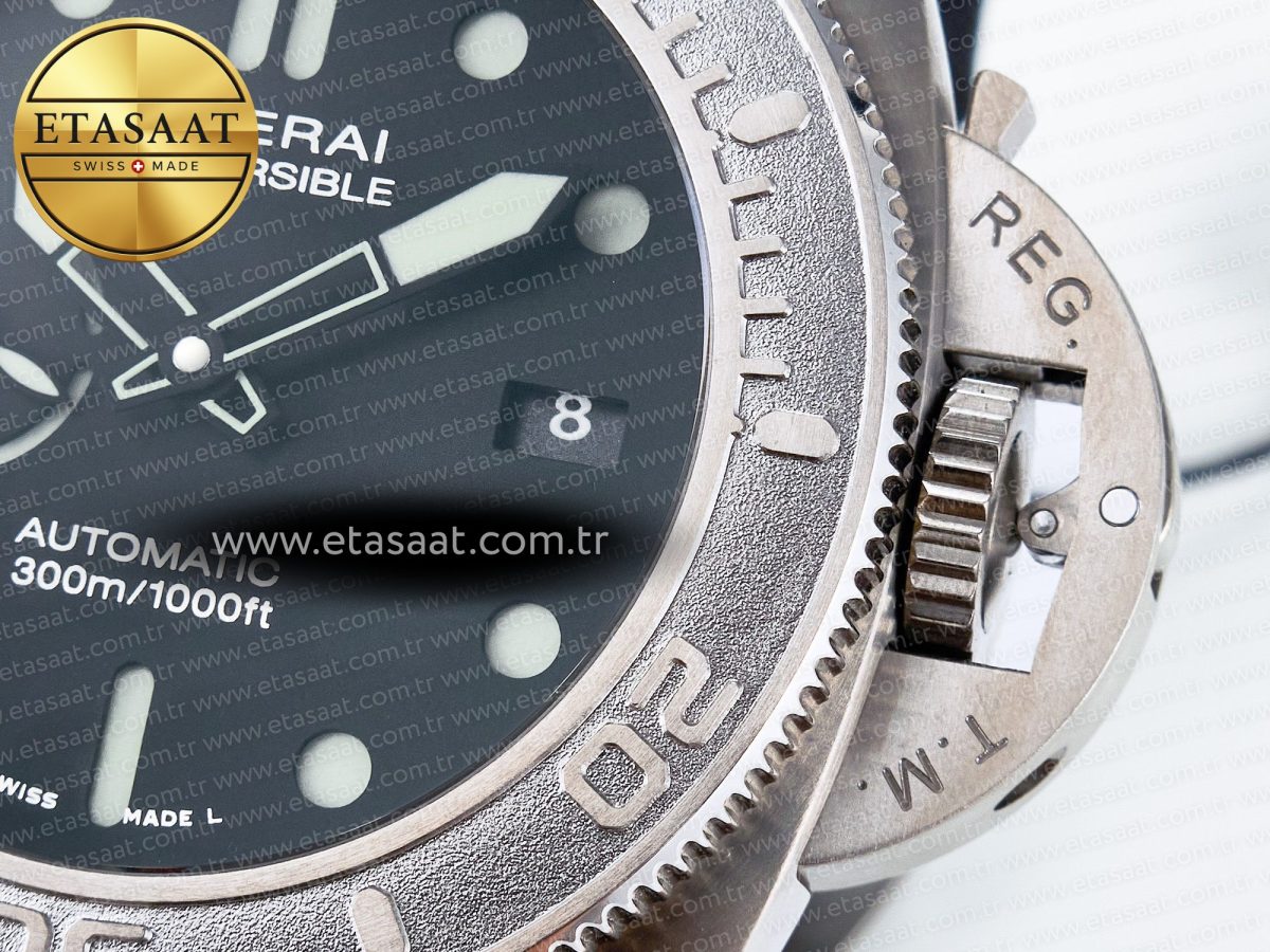 PAM984 Mike Horn Submersible VSF 1:1 Best Edition Black Dial on Black Nylon Strap P.9010 Clone - Görsel 13