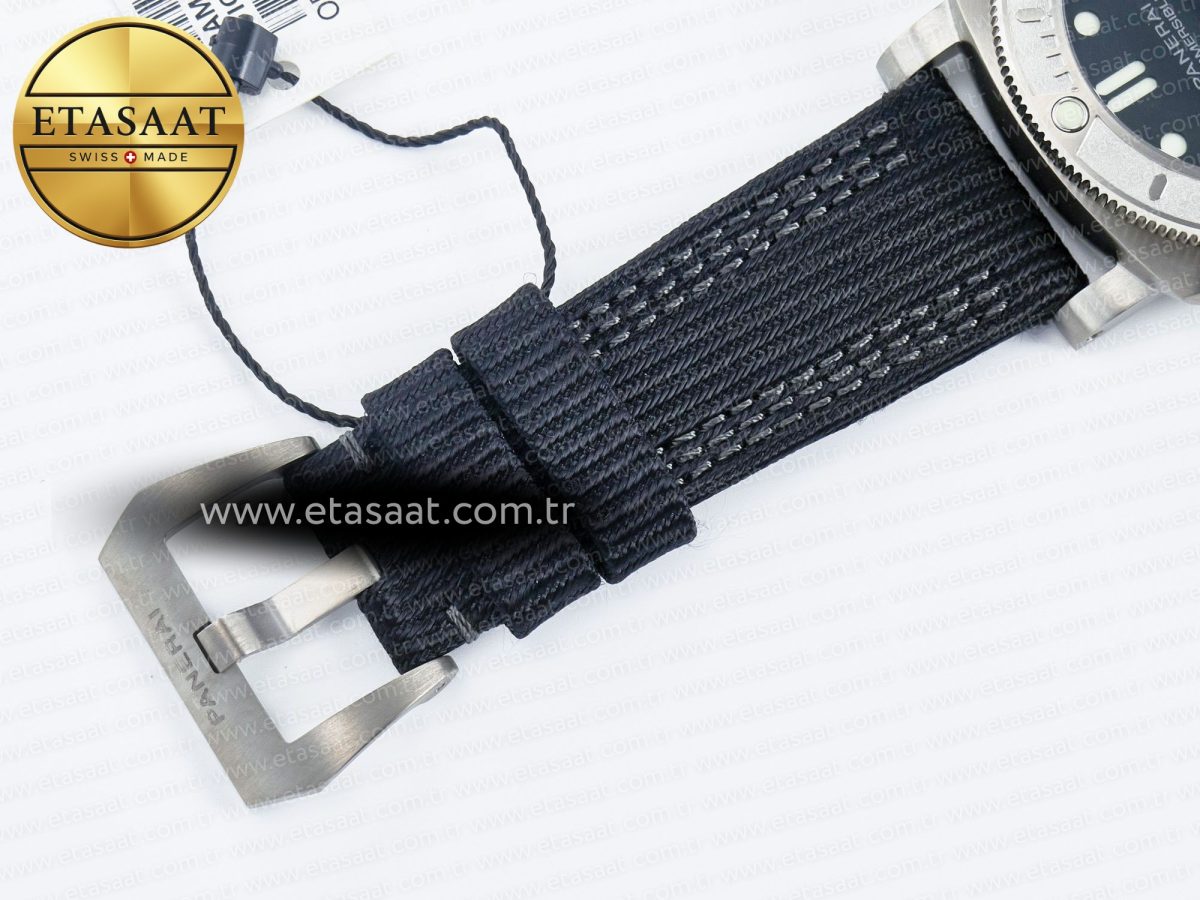 PAM984 Mike Horn Submersible VSF 1:1 Best Edition Black Dial on Black Nylon Strap P.9010 Clone - Görsel 27