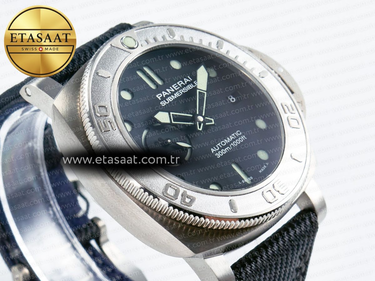 PAM984 Mike Horn Submersible VSF 1:1 Best Edition Black Dial on Black Nylon Strap P.9010 Clone - Görsel 7