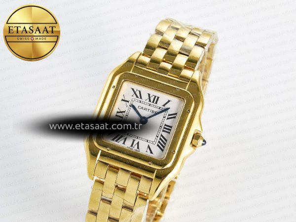 Panthère Secrete Ladies 22mm YG 8848F 1:1 Best Edition White Dial on YG Bracelet Ronda Quartz