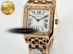Panthère Secrete Ladies 27mm RG J12F 1:1 Best Edition White Dial Diamonds Bezel on RG Bracelet Ronda Quartz - Görsel 11