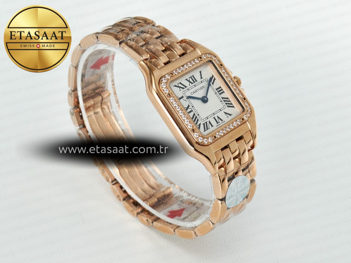 Panthère Secrete Ladies 27mm RG J12F 1:1 Best Edition White Dial Diamonds Bezel on RG Bracelet Ronda Quartz - Görsel 7