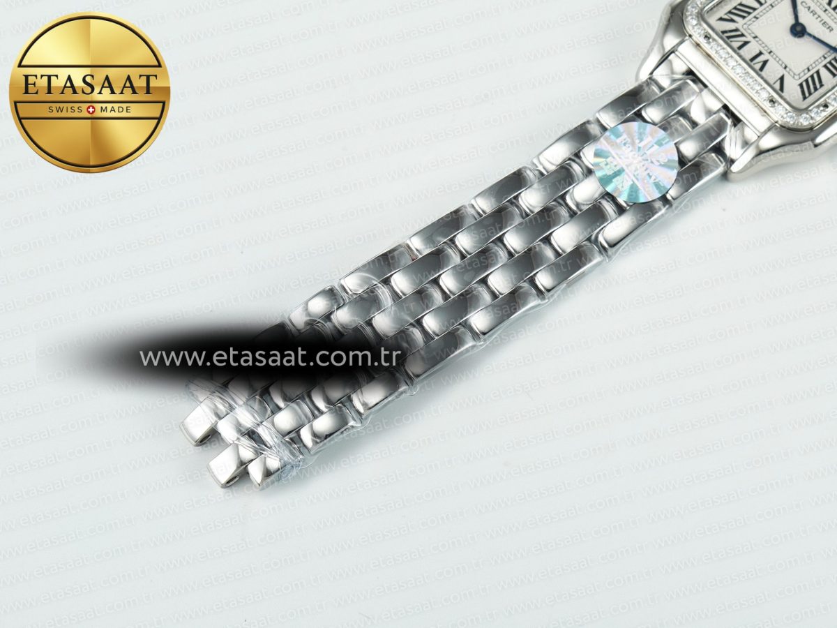 Panthère Secrete Ladies 27mm SS Diamonds Bezel J12F 1:1 Best Edition White Dial on SS Bracelet Ronda Quartz - Görsel 15
