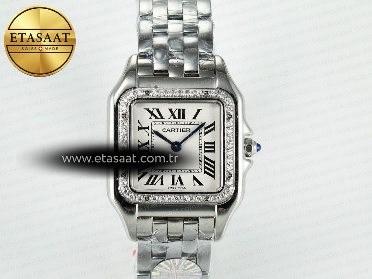 Panthère Secrete Ladies 27mm SS Diamonds Bezel J12F 1:1 Best Edition White Dial on SS Bracelet Ronda Quartz - Görsel 4