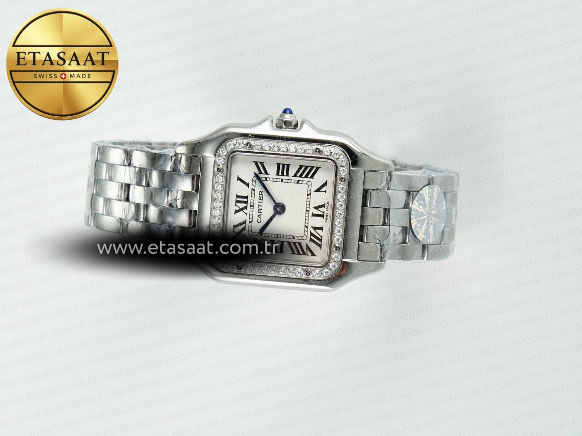 Panthère Secrete Ladies 27mm SS Diamonds Bezel J12F 1:1 Best Edition White Dial on SS Bracelet Ronda Quartz - Görsel 8
