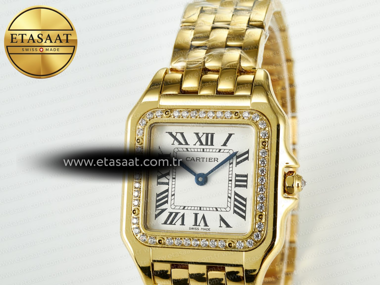 Panthère Secrete Ladies 27mm YG J12F 1:1 Best Edition White Dial Diamonds Bezel on YG Bracelet Ronda Quartz - Görsel 10