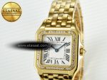 Panthère Secrete Ladies 27mm YG J12F 1:1 Best Edition White Dial Diamonds Bezel on YG Bracelet Ronda Quartz - Görsel 10