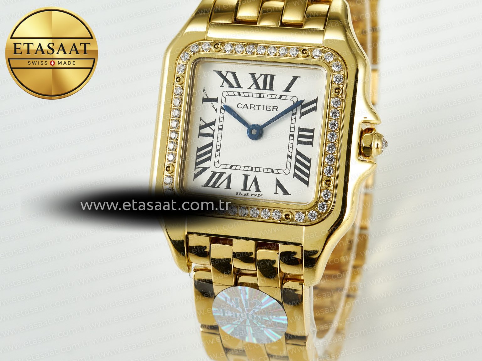 Panthère Secrete Ladies 27mm YG J12F 1:1 Best Edition White Dial Diamonds Bezel on YG Bracelet Ronda Quartz - Görsel 11