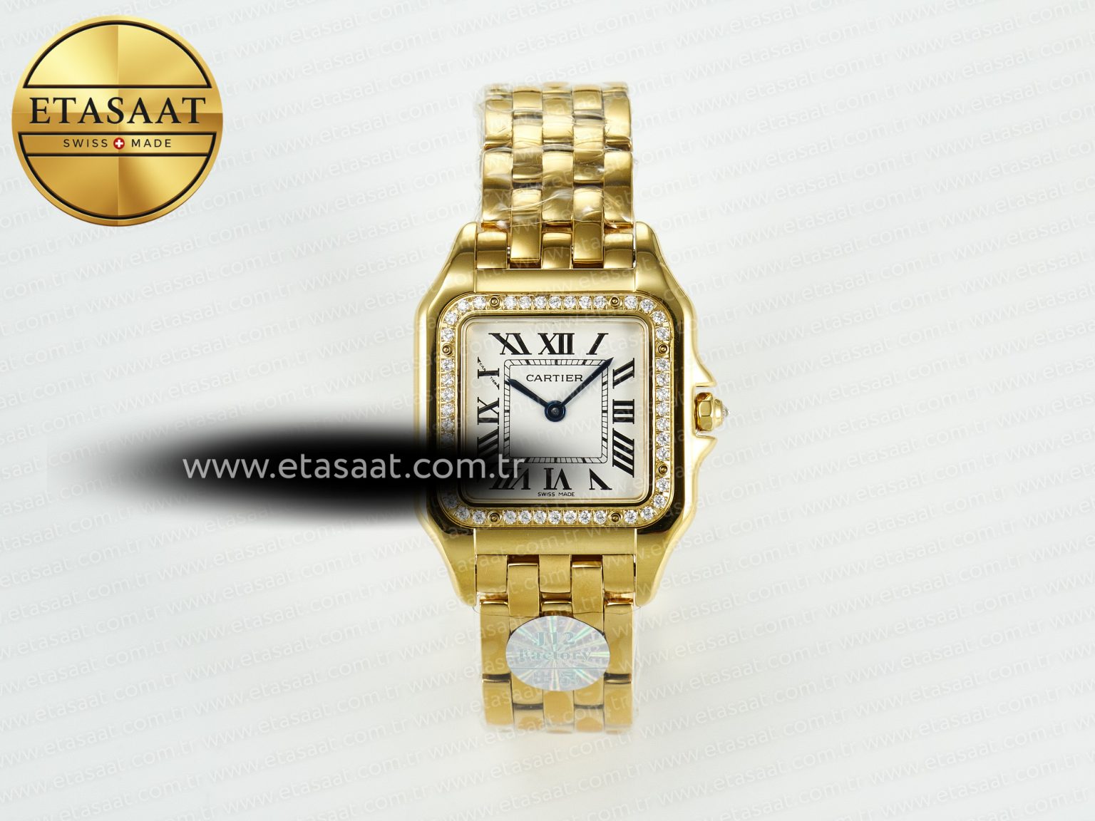 Panthère Secrete Ladies 27mm YG J12F 1:1 Best Edition White Dial Diamonds Bezel on YG Bracelet Ronda Quartz - Görsel 3