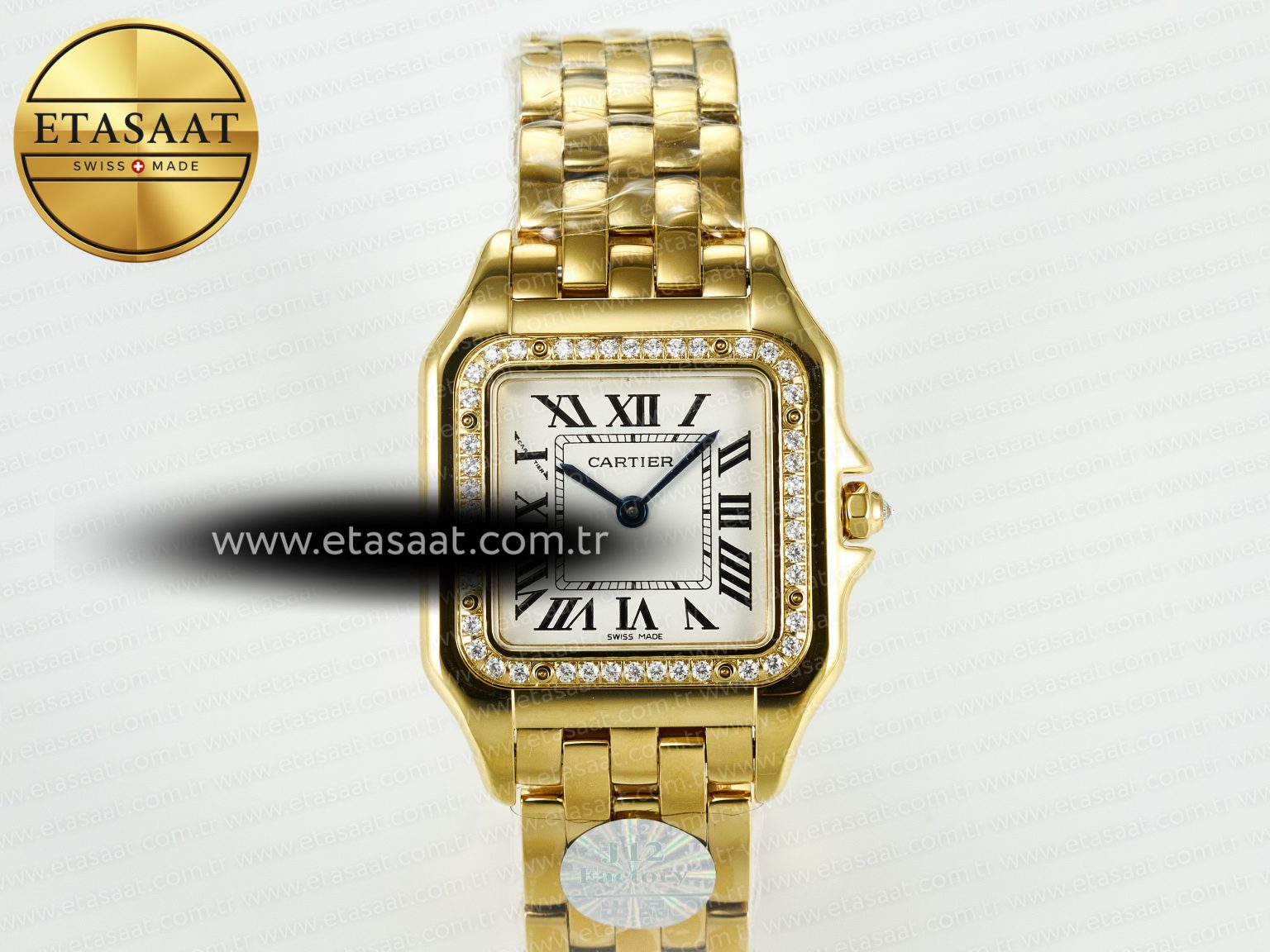 Panthère Secrete Ladies 27mm YG J12F 1:1 Best Edition White Dial Diamonds Bezel on YG Bracelet Ronda Quartz - Görsel 4
