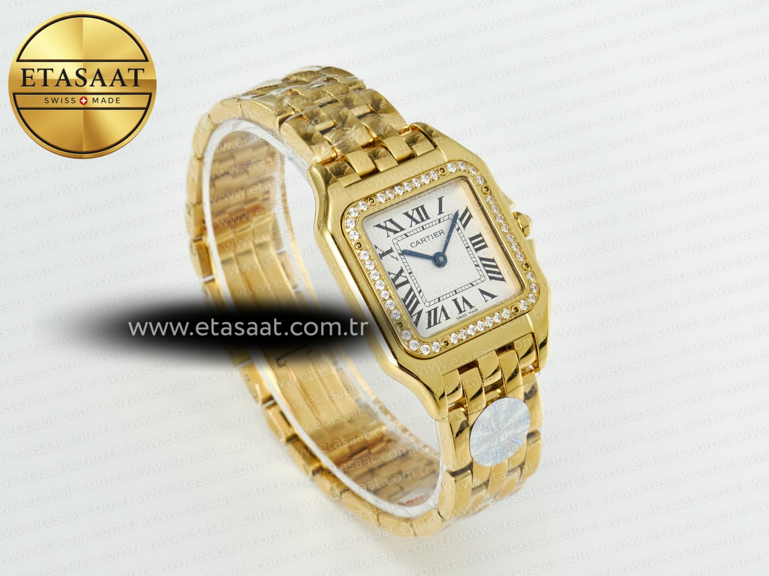 Panthère Secrete Ladies 27mm YG J12F 1:1 Best Edition White Dial Diamonds Bezel on YG Bracelet Ronda Quartz - Görsel 5