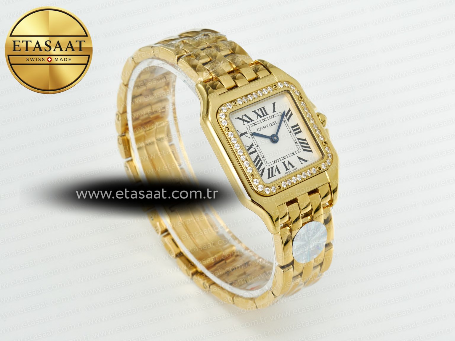 Panthère Secrete Ladies 27mm YG J12F 1:1 Best Edition White Dial Diamonds Bezel on YG Bracelet Ronda Quartz - Görsel 7
