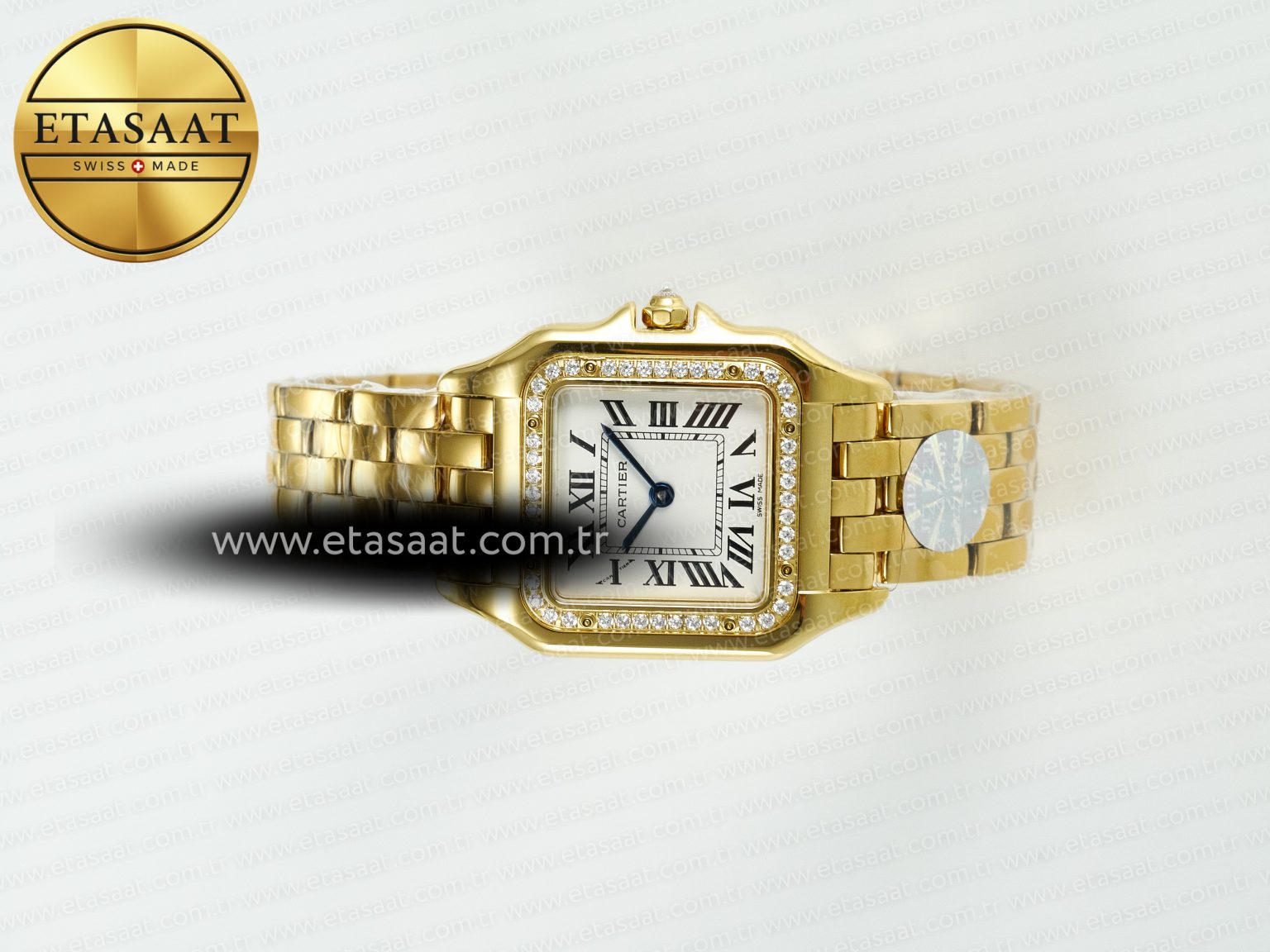 Panthère Secrete Ladies 27mm YG J12F 1:1 Best Edition White Dial Diamonds Bezel on YG Bracelet Ronda Quartz - Görsel 8