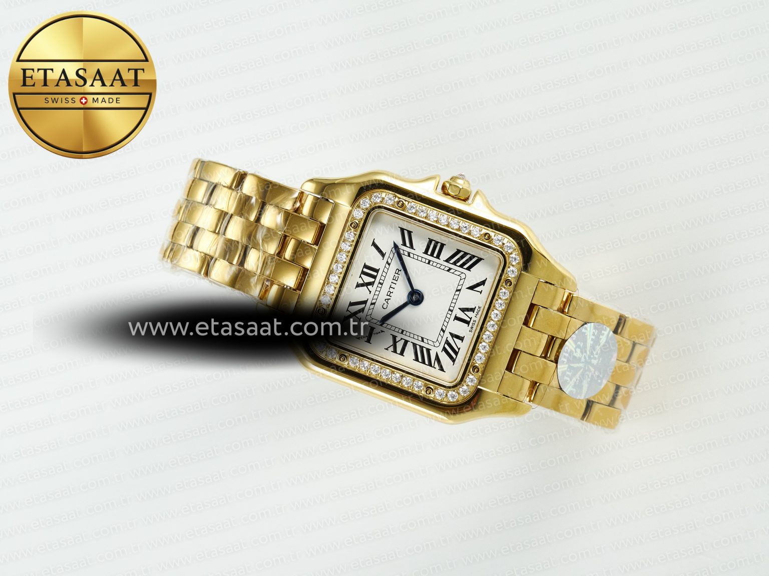 Panthère Secrete Ladies 27mm YG J12F 1:1 Best Edition White Dial Diamonds Bezel on YG Bracelet Ronda Quartz - Görsel 9