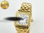 Panthère Secrete Ladies 27mm YG J12F 1:1 Best Edition White Dial on YG Bracelet Ronda Quartz