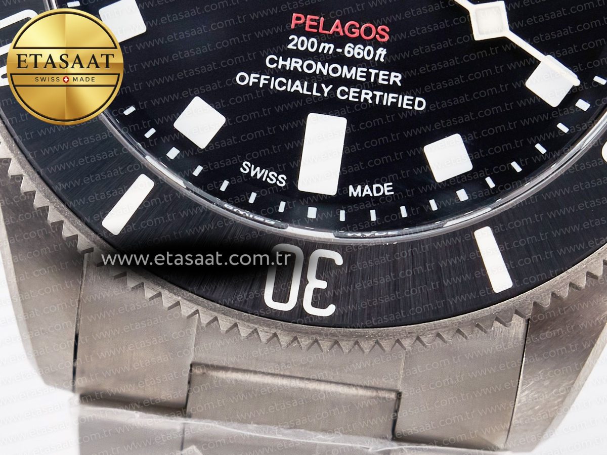 Pelagos M25407N-0001 39mm Black Ceramic Ti ZF 1:1 Best Edition Black Dial on Titanium Bracelet A2824 - Görsel 12