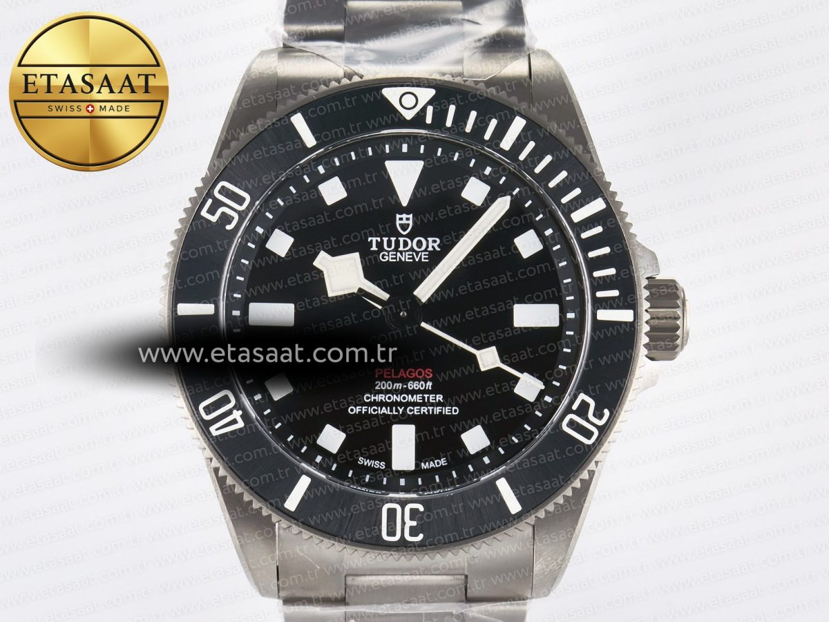 Pelagos M25407N-0001 39mm Black Ceramic Ti ZF 1:1 Best Edition Black Dial on Titanium Bracelet A2824 - Görsel 4