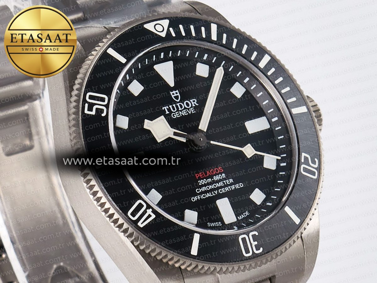 Pelagos M25407N-0001 39mm Black Ceramic Ti ZF 1:1 Best Edition Black Dial on Titanium Bracelet A2824 - Görsel 5