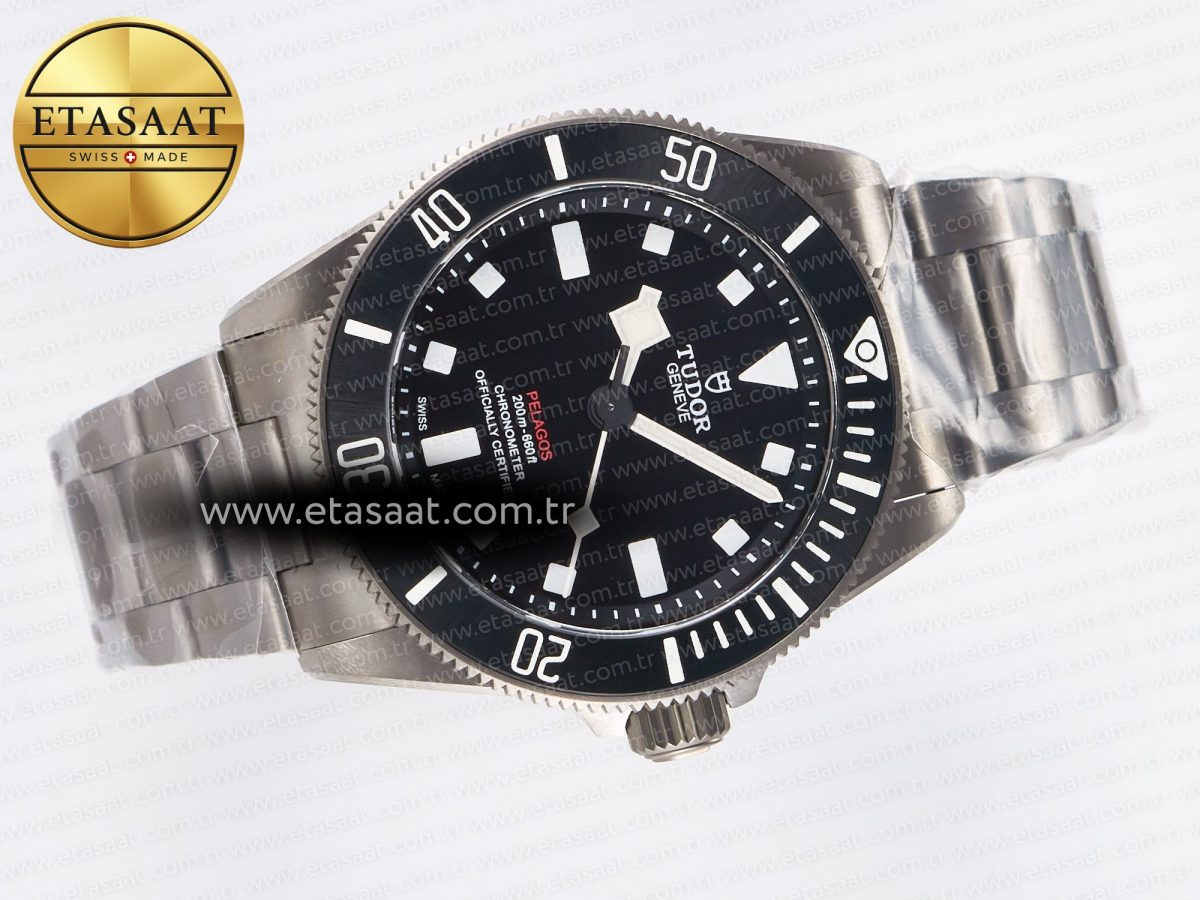 Pelagos M25407N-0001 39mm Black Ceramic Ti ZF 1:1 Best Edition Black Dial on Titanium Bracelet A2824 - Görsel 8