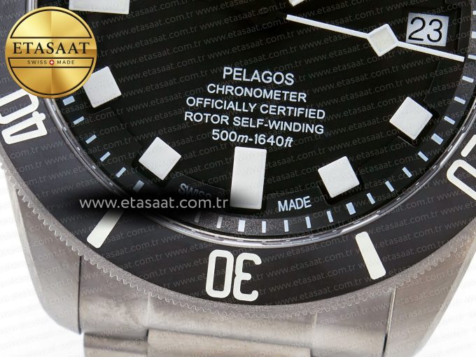 Pelagos Titanium Black Ceramic XF 1:1 Best Edition Black Dial on Titanium Bracelet A2824 - Görsel 13